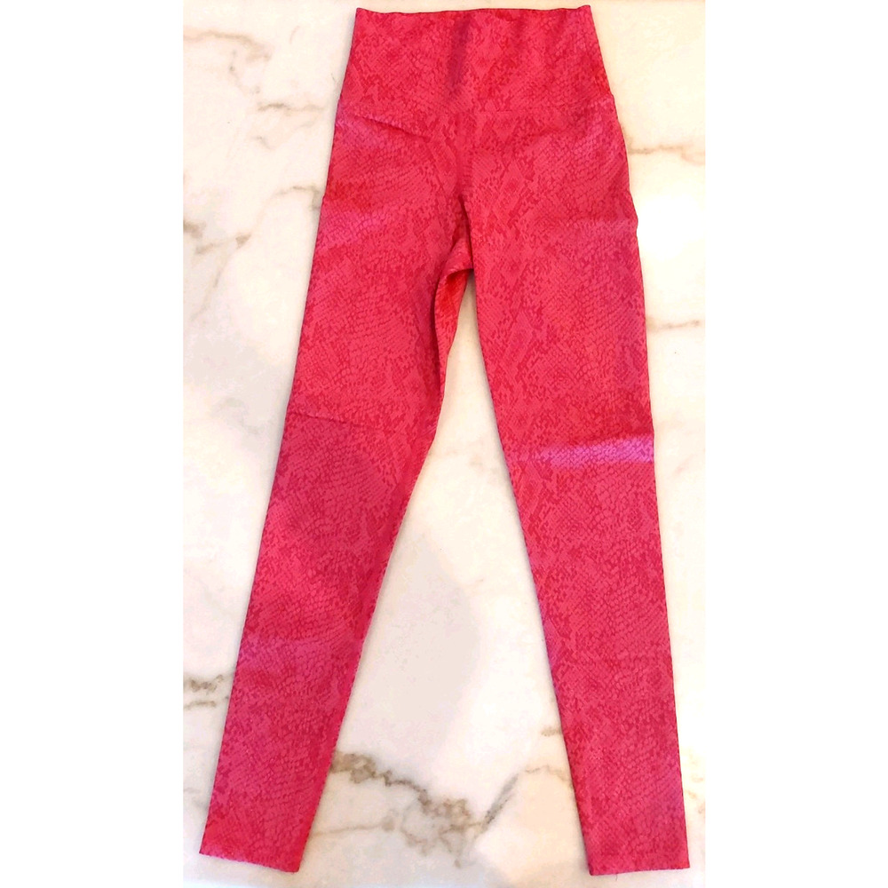 Beach Riot Sport Leggings Women's Size XS Pink‎ Snake High Waist NWOT Carbon 38